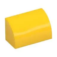 BRICK 1X2, OUTSIDE HALF BOW