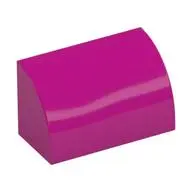 BRICK 1X2, OUTSIDE HALF BOW