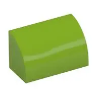 BRICK 1X2, OUTSIDE HALF BOW