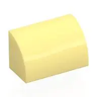 BRICK 1X2, OUTSIDE HALF BOW