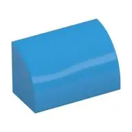 BRICK 1X2, OUTSIDE HALF BOW