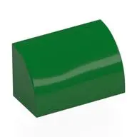 BRICK 1X2, OUTSIDE HALF BOW