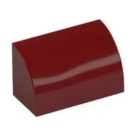 BRICK 1X2, OUTSIDE HALF BOW