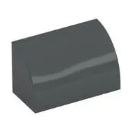 BRICK 1X2, OUTSIDE HALF BOW