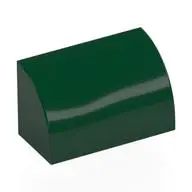 BRICK 1X2, OUTSIDE HALF BOW