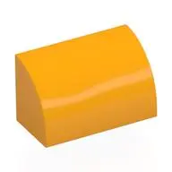 BRICK 1X2, OUTSIDE HALF BOW