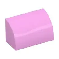 BRICK 1X2, OUTSIDE HALF BOW