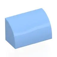 BRICK 1X2, OUTSIDE HALF BOW
