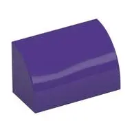 BRICK 1X2, OUTSIDE HALF BOW