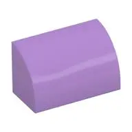 BRICK 1X2, OUTSIDE HALF BOW
