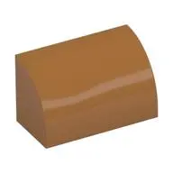 BRICK 1X2, OUTSIDE HALF BOW