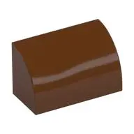 BRICK 1X2, OUTSIDE HALF BOW