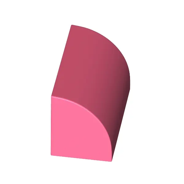 BRICK 1X2, OUTSIDE HALF BOW