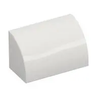 BRICK 1X2, OUTSIDE HALF BOW