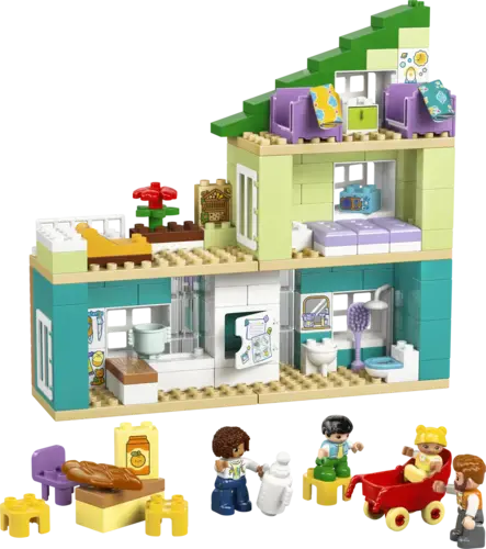 3 in 1 Modern Family House with Figures