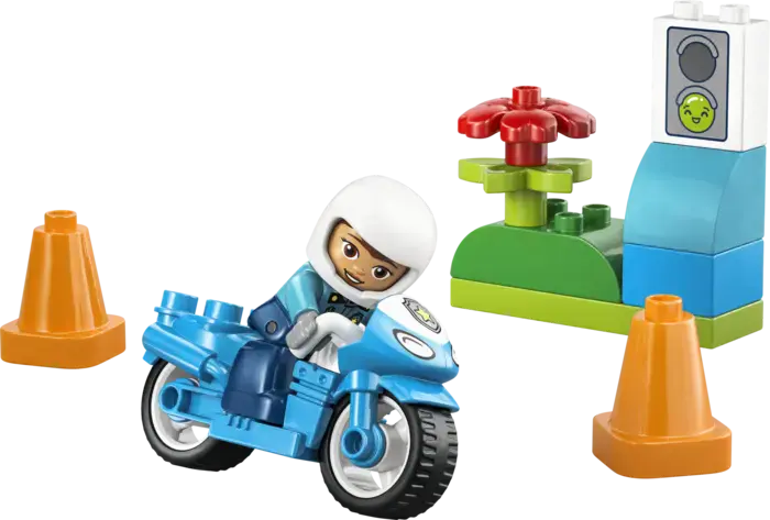 Blue Police Motorcycle