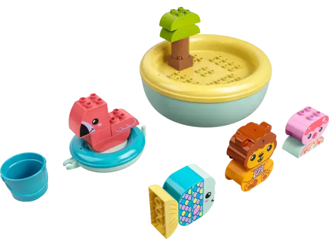Bath Time Fun: Floating Animal Island 10966