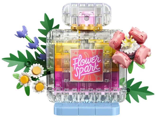 Floral Decor Perfume Bottle