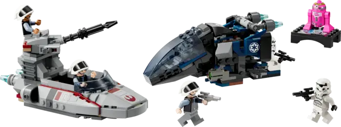 Imperial Dropship vs. Rebel Scout Speeder