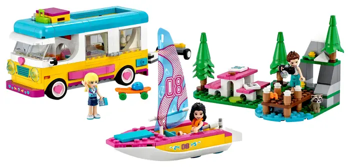 Forest Camper Van and Sailboat 41681