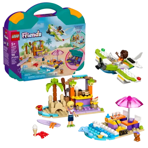 Creative Beach and Travel Suitcase