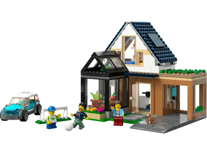 Family House and Electric Car 60398