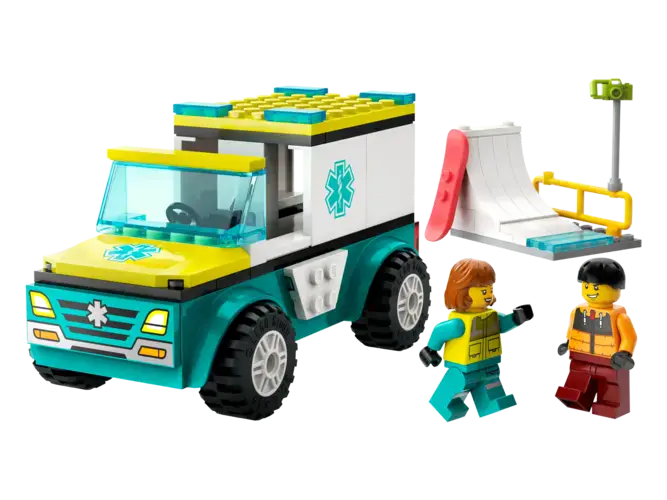 Emergency Ambulance and Snowboarder 60403