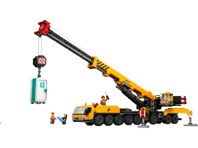 Yellow Mobile Construction Crane