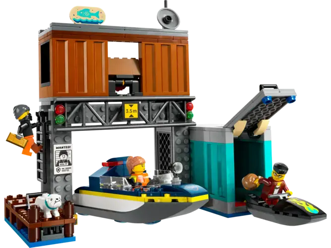 Police Speedboat and Crooks' Hideout 60417