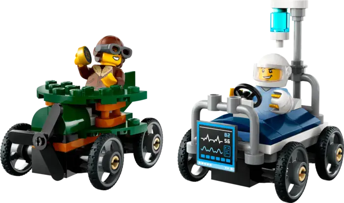 Airplane vs. Hospital Bed Race Car Pack