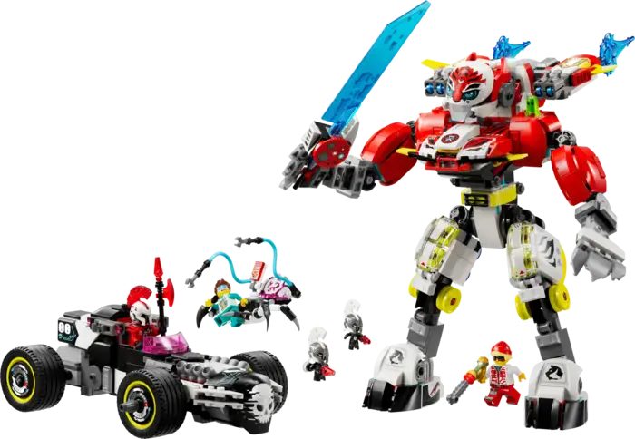 Cooper's Tiger Mech & Zero's Hot Rod Car