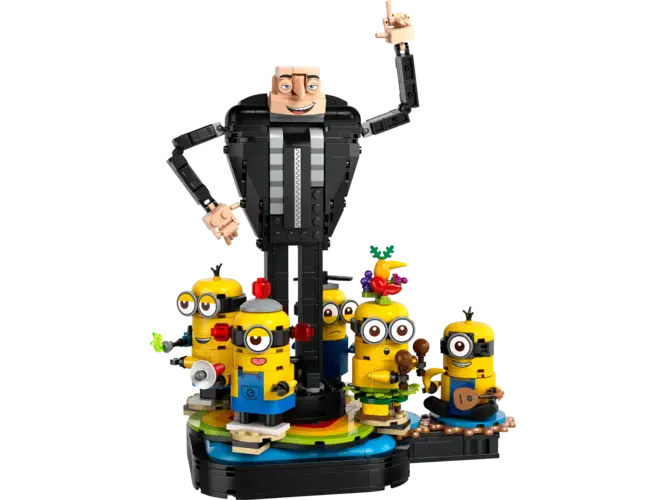 Brick-Built Gru and Minions