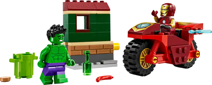 Iron Man with Bike and The Hulk